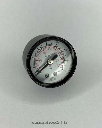 گیج فشار خشک اتصال از پشت 1/8 اینچ رنج (0-16bar) برند FG